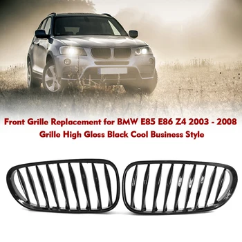 Priekinės Grotelės Pakeitimo BMW E85 E86 Z4 2003 - 2008 Grotelės blizgančios Juodos spalvos Kietas Reikalas Stiliaus Automobilių Reikmenys