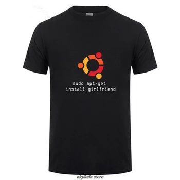 Ubuntu LINUX žmonėms T-shirt Viršuje, Medvilnės Lycra Vyrų marškinėliai Už Draugu