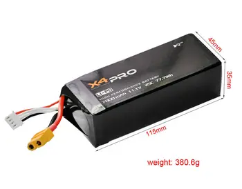 11.1 V 7000mAh Hubsan X4 PRO Lipo Baterijos (H109S Baterijų ) baterijos atsarginės dalys, priedai, aukštos kokybės