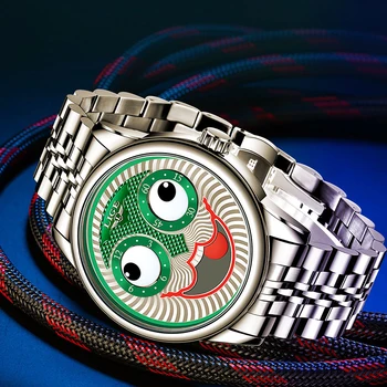 LIGE Kūrybos Vyrų Laikrodžiai Top Brand Prabangus Automatinis Mechaninis laikrodis Vyrams Mados Nerūdijančio Plieno Sporto Vandeniui Žiūrėti