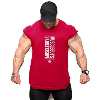 Muscleguys Prekės Kultūrizmo Berankoviai marškiniai, Sporto Drabužiai Canotte bako viršuje vyrų fitneso marškiniai (be rankovių) treniruotės tanktop