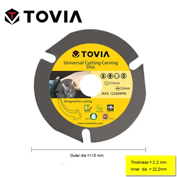 TOVIA 115mm, diskinio Pjūklo Ašmenys Multitool Šlifuoklis Pamačiau Diską Karbido Antgaliais Medienos Pjovimo Disko Medienos Pjovimo elektrinių Įrankių Priedai