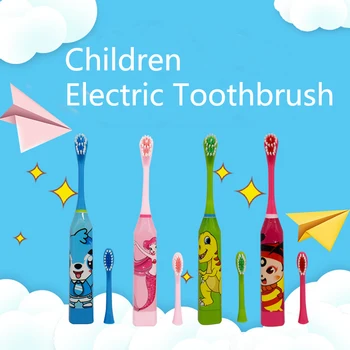 Vaikai Elektriniai dantų Šepetėlis Burnos Priežiūros Vaikams Vandeniui Mielas Animacinių filmų Elektroninių Teptuku Etapais Baterija Elektrinis Dantų šepetukas