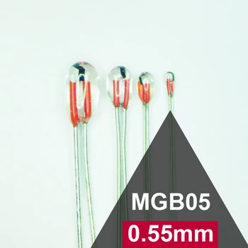MGB05 0.55 mm 10K 103 1% 3950 3975 Mažiausias Min Stiklo NTC thermistor temperatūros jutiklis zondas Lingee