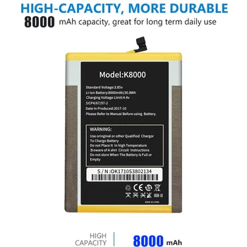 PINZHENG 8000mAh Mobiliojo Telefono Bateriją Oukitel K8000 Batterie Realias galimybes Pakeisti Baterijas, Įrankiai