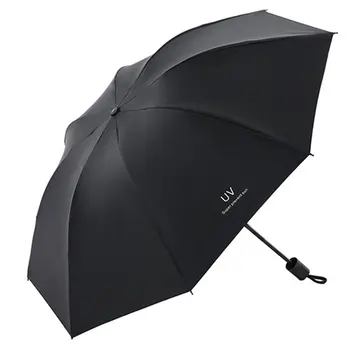 Visus Sandėlyje Tris-holding saulės skėtis apsaugos nuo saulės UV lankstymo skėtį nuo saulės, skėtis, lietus dual-naudoti kompaktiškas, nešiojamas kišenėje