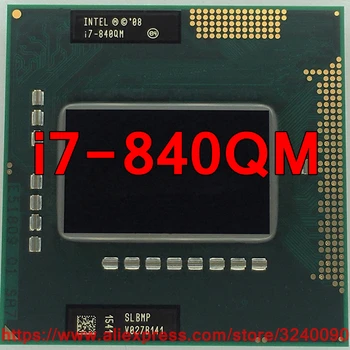 Originalus lntel Core i7 840QM 1.86 GHz i7-840QM Quad-Core i7 840Q PGA988 SLBMP Mobile CPU Nešiojamas procesorius nemokamas pristatymas