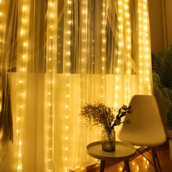 LED Lempos, Užuolaidų Lempos 300 Šviesos Nuotolinio Valdymo Kalėdų Lauko Vandeniui KTV Vestuvių, Gimtadienio Viešbutis Namų Puošybai