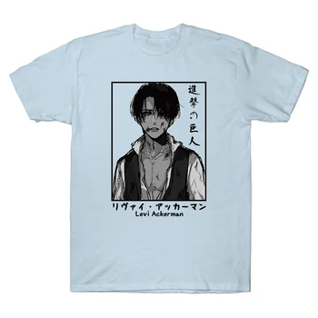 Janpanese Anime Ataka Titan T Shirt Apvalus Kaklas Harajuku Manga Streetswear Viršūnes Unisex