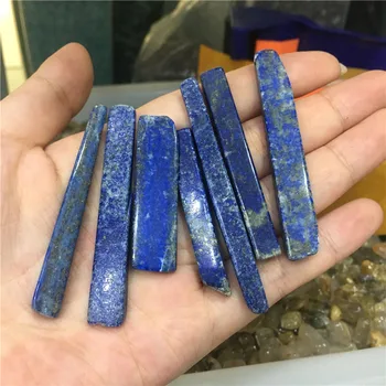 7pcs Natūralus kvarco kristalas lazuritas Ilgai juostelės gydomųjų akmenų speciment