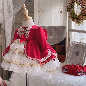 Ispanijos Suknelė Mergaitėms Baby Lolita Princess Kamuolys Suknelė Vaikų Gimtadienio Suknelės Naujųjų Metų 2021 Boutique Vaikams Drabužių