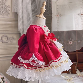 Ispanijos Suknelė Mergaitėms Baby Lolita Princess Kamuolys Suknelė Vaikų Gimtadienio Suknelės Naujųjų Metų 2021 Boutique Vaikams Drabužių