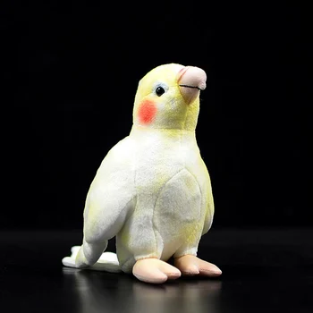 18cm Mielas Cockatiel Pliušiniai Žaislai Geltonas Paukštis Modeliavimas Įdaryti Minkštas Nymphicus Hollandicus Vaikams Dovanų Gražių Kawaii Gyvas Lėles