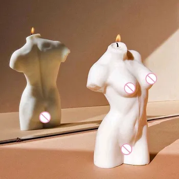 3D Meno Žvakė Pelėsių Silikono Formos Praktinių Kūno Menas Pelėsių Rankų darbo Žvakė, Todėl Įrankis Kūrybos Žvakė Įrankis Silikono Moule