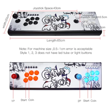 IYO Pandora Box 3D Arcade 8000: 1 Wi-fi Versija Sanwa Kreiptuką Normalus Mygtukai PCB Valdytojas Retro Arcade Konsolė