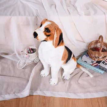 Didelis 53cm tupint šuo modeliavimas biglis pliušinis žaislas minkštos lėlės mesti pagalvę Kalėdų dovana w1083