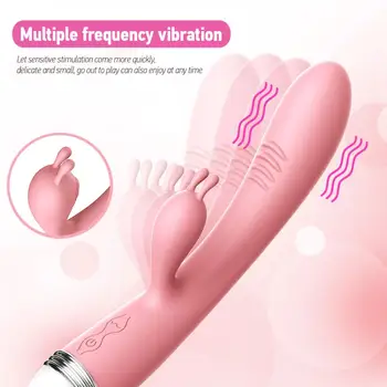 Stiprus Dildo Vibratorius G-Spot Rabbit Vibratorius Klitorio Stimuliatorius Makšties Pūlingas Massager Sekso Žaislai Moterims, Moteriška Masturbacija