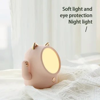 Pasisekė Katė Naktį Šviesos diodų (LED Skaitymo Stalo Lempa USB Įkrovimo Touch Naktiniai staleliai, Lempa Japonų Animacinių filmų Vaikams, Naujų Metų 2021 Dovana