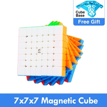 Naujas Yuxin Mažai Magija 7x7x7 M Speed Cubing 7x7 magija Magnetinio Kubo Galvosūkį Profesinio Mokymo Žaislai vaikams