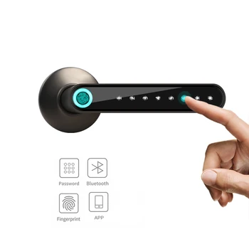 Lengva naudoti pirštų Atspaudų Durų Užraktas Smart Bluetooth Slaptažodį Rankenos Užraktas Keyless Entry Veikia su išmaniuoju telefonu