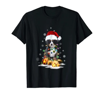 Kalėdų Šuo Šviesos zenenhundas T-Shirt-vyriški T-Shirt-Black
