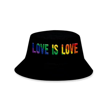 Meilė Yra Meilė 2020 Naujas Žvejo Skrybėlę LGBT Bžūp Vyrų/Moterų Geros Kokybės Atsitiktinis Vasaros Skrybėlės Unisex Mados Lauko LGBTQ Bžūp