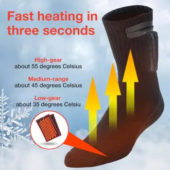 Elektra Šildomas Kojinės Temperatūra Reguliuojama USB Įkrovimo Kojinės Kojų Šilčiau Žmogui Moterys Lauko Sporto Laikyti Koja Šilta