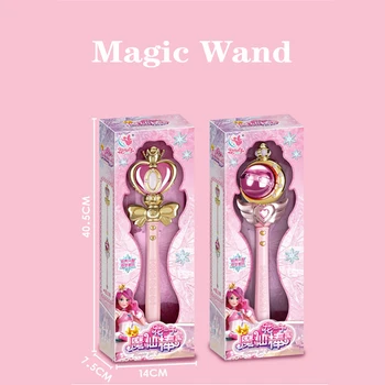 2020 M. Naujas Gėlių Fėja Didelis, Magic Wand Led Šviesos Muzika Little Magic Fairy Princess Fėjų Lazdelės Mergina Žaislą Dovanų