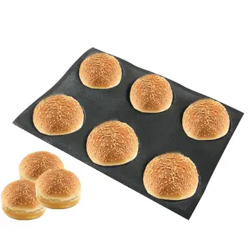Bluedrop silikono bun duona formos apvalios formos kepimo skardos mėsainiai pelėsių ne klijuoti maisto klasės, pelėsių virtuvės įrankį 4 colių 6 urvas