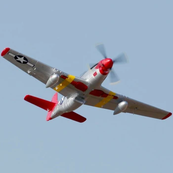TRS RC Lėktuvo Plokštumos 1450MM 1.4 M P51 P-51D Mustang V8 Raudona Uodega 6CH 4S su Reflelx Gyro PNP Modelis Hobis Orlaivių Warbird Avion