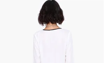 2019 nauja seksuali ilgomis rankovėmis temperamentas prarasti šifono marškinėliai, moteriški marškinėliai