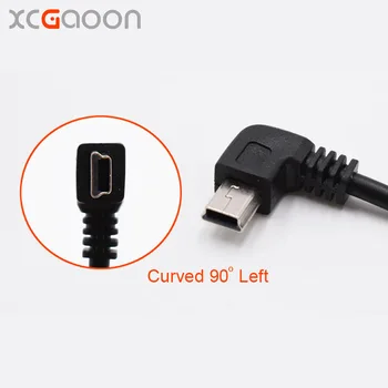 XCGaoon Automobilių DC Konverteris Modulis Input 12V 24V Išėjimas 5V 2.5 Su Mini USB Kabelį ( Lenktas Kairėje ) 3.1 skaitiklių ir Žemos Įtampos Apsauga