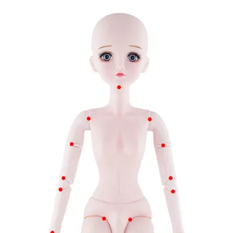 2020 Karšto Pardavimo 60CM BJD Doll 20 Jungtinio Kilnojamojo Nuogas Lėlės Beplaukiai Plikas Kūno Makiažas 4D Modeliavimas Akys, Ilgos Blakstienos Mergina Žaislą Dovanų
