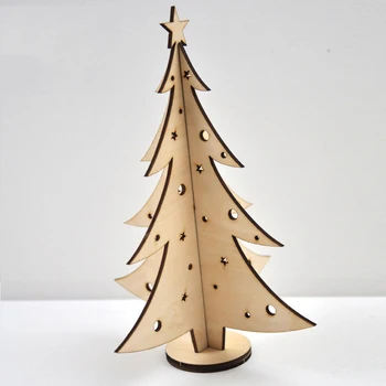 Originalus QITAI medienos dekoratyviniai Kalėdų Medžiai, namų dekoravimo reikmenys WF277