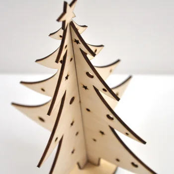 Originalus QITAI medienos dekoratyviniai Kalėdų Medžiai, namų dekoravimo reikmenys WF277