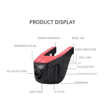 Automobilių Dvr Brūkšnys Cam Vaizdo įrašymo 1080P Dashcam Brūkšnys Kamera Automobilio USB DVR 