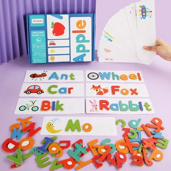 JaheerToys Rašybos anglų Abėcėlės Raidės Montessori Žaislai ikimokyklinio Ugdymo