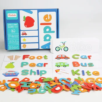 JaheerToys Rašybos anglų Abėcėlės Raidės Montessori Žaislai ikimokyklinio Ugdymo