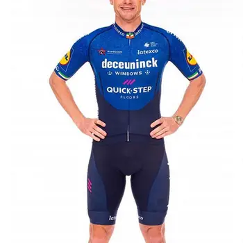 2021 Quick Step dviračių komandos apranga mens pro komandos čempionų kostiumas mėlynas trumpas rankovės marškinėliai ir šortai, kombinezonai su antkrūtiniais ropa ciclismo maillot