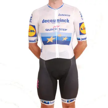 2021 Quick Step dviračių komandos apranga mens pro komandos čempionų kostiumas mėlynas trumpas rankovės marškinėliai ir šortai, kombinezonai su antkrūtiniais ropa ciclismo maillot