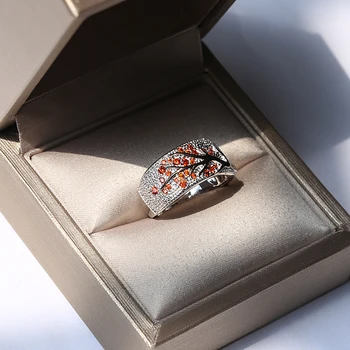 925 anillos sidabro Kūrybos Red Crystal Lapų Žiedas Moterų Blizga Ruby Filialas, Klasikinio Kamuolys Lady Žiedas deimantas žiedai moterims