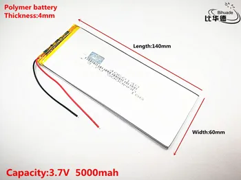 Litro energijos baterija 3.7 V,5000mAH 4060140 Polimeras ličio jonų / Li-ion baterija tablet pc 7 colių 8 colių 9inch,mp3,mp4