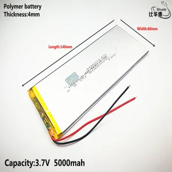 Litro energijos baterija 3.7 V,5000mAH 4060140 Polimeras ličio jonų / Li-ion baterija tablet pc 7 colių 8 colių 9inch,mp3,mp4