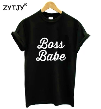 Bosas Babe Moterų marškinėlius Medvilnės Atsitiktinis Juokingi marškinėliai Lady Yong Mergina Viršuje Tee Hipster Tumblr ins Lašas Laivas S-79