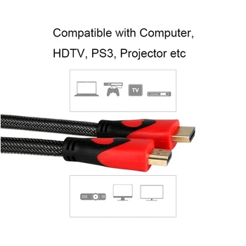 4K HDMI V1.4 Kabelis, HDMI į HDMI Kabelis 1.5 M 3M 5M HDMI Kabelis V1.4 Full HD 1080P 3D AV Auksą, Sidabrą, Plokšti Kabeliai HDTV LCD PS3