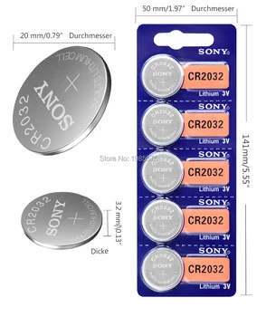 50pcs originalus prekių sony cr2032 DL2032 ECR2032 5004LC KCR2032 BR2032 3v mygtuką ląstelių monetos ličio baterijas žiūrėti
