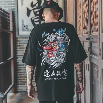 2020 metų Hip-Hop Marškinėliai Vyrams Gyvatė Dvasios T-shirt Harajuku Streetwear Medvilnės Marškinėlius trumpomis Rankovėmis Vasaros Viršūnes Tee HipHop Atgal Spausdinti