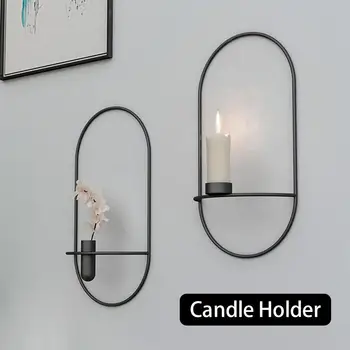 3D Žvakių Laikiklis Geometrinis Žvakidė Metalinė Sconce Vaza, Sienos, Namo Apdailos Minimalistinio Interjero Dizainas Šiaurės Minimalistinio Stiliaus