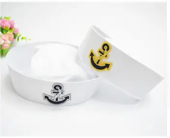 Jūrininkus Laivo Valtis Kapitonas Mėlyna Balta Karinės Skrybėlę Suaugę Vaikai Karinio Jūrų Laivyno Jūrų Bžūp Inkaro Jūra, Laivybos Jūrmylių Šalies Cosplay Apranga