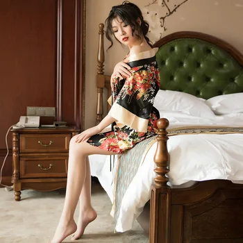 Japonijos Apatinis Trikotažas Kimono Rinkinys Sexy Cosplay Apranga Tradicinio Stiliaus Skraiste Yukata Kostiumai Pižama Realus Vienodas